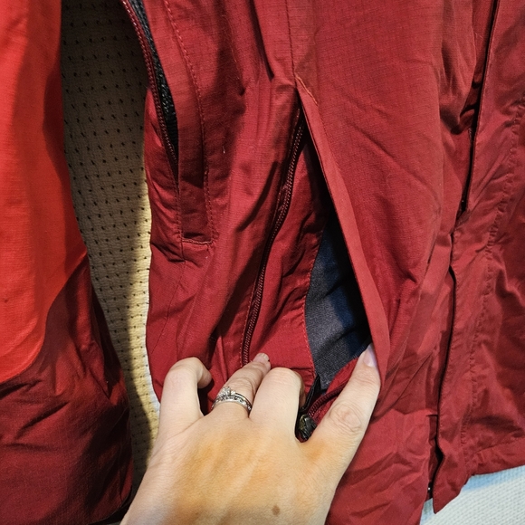 Columbia Sz Med, Women's Interchange Hooded Waterproof Red Winter Jacket - Picture 5 of 16